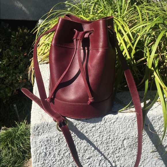 Madewell Handbags - Madewell Oxblood Bucket Bag